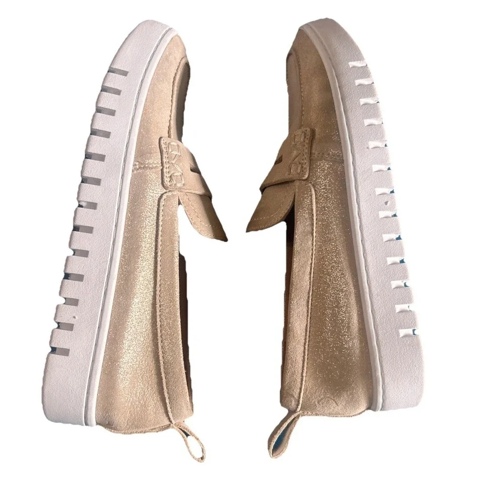 Vionic Uptown Womens Size 6 Leather Penny  Loafers  Slip-Ons Gold Metallic Shoes - Picture 12 of 16